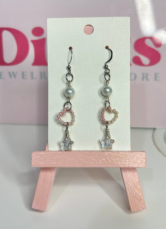 Heart and Stars Earrings