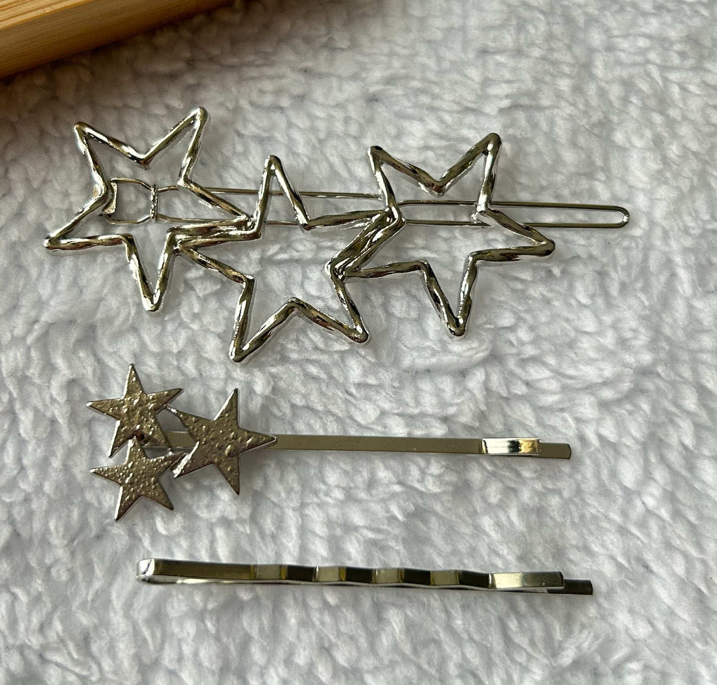 Silver Star Hair Pins