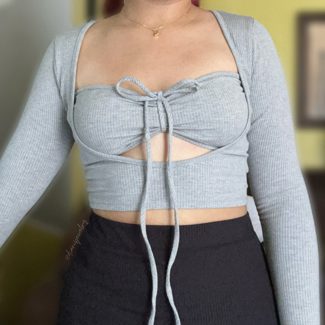 Grey Crop Top