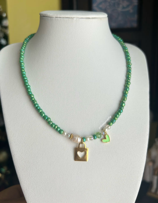 Emma Necklace Green Style 💚✨